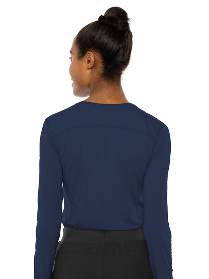 Women's Pocketless Performance Knit Underscrub Tee - 8499 - Navy