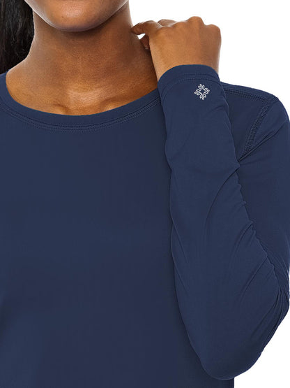 Women's Pocketless Performance Knit Underscrub Tee - 8499 - Navy