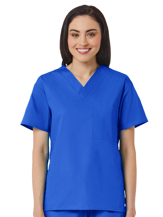 Unisex One-Pocket V-Neck Top - 1006 - Royal Blue