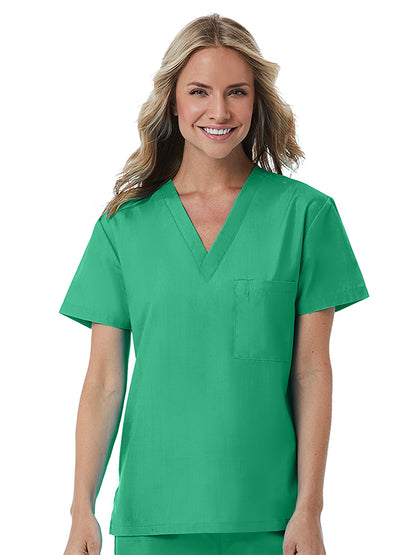 Unisex One-Pocket V-Neck Top - 1706 - Surgical Green