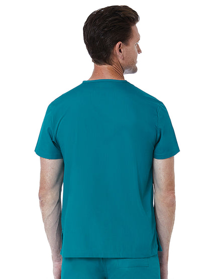 Unisex One-Pocket V-Neck Top - 1706 - Teal