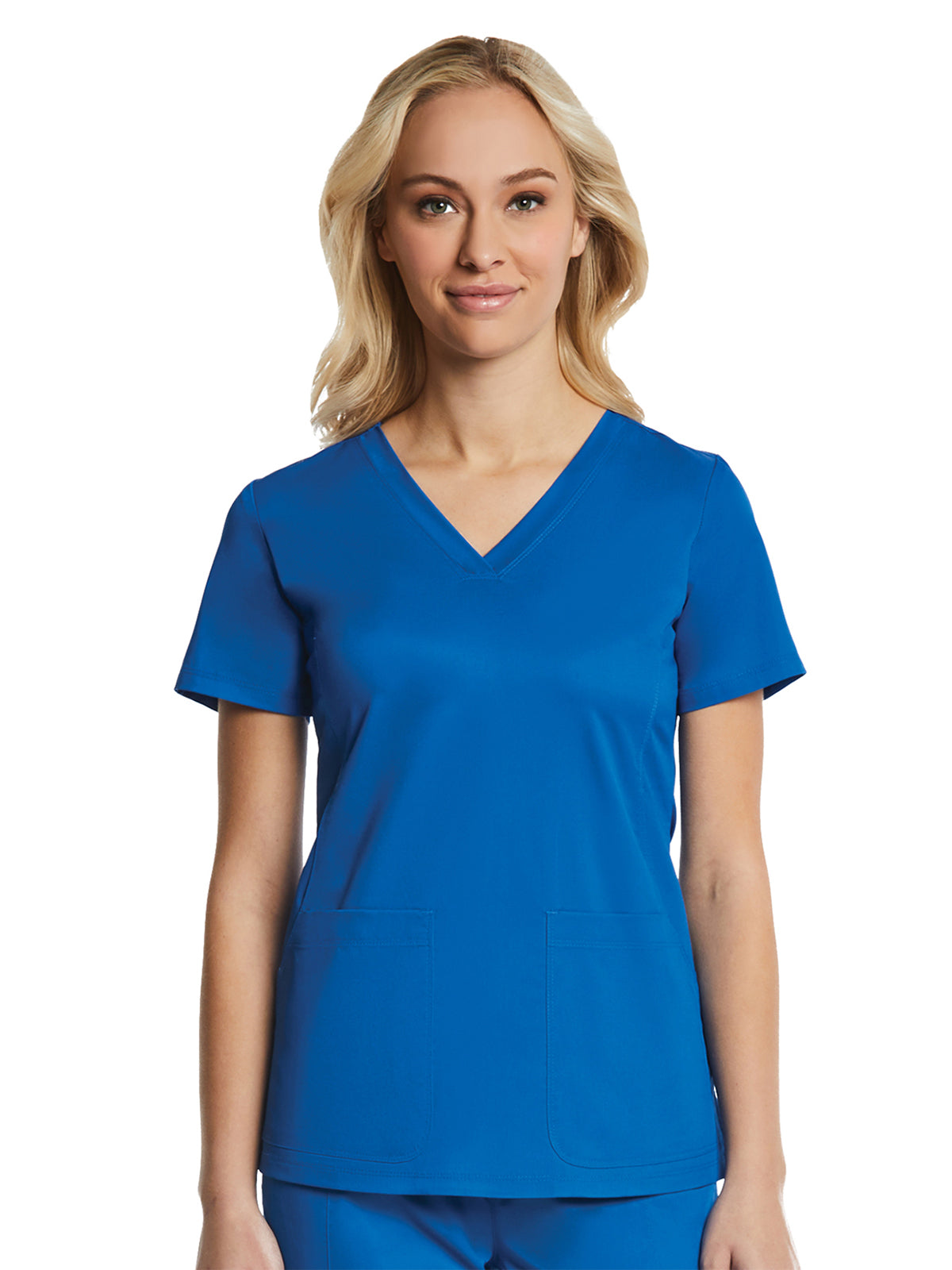 Women's Four-Pocket V-Neck Top - 1768 - Royal Blue