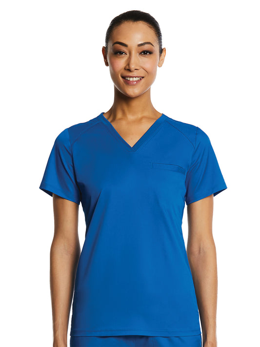 Women's One-Pocket V-Neck Top - 1778 - Royal Blue