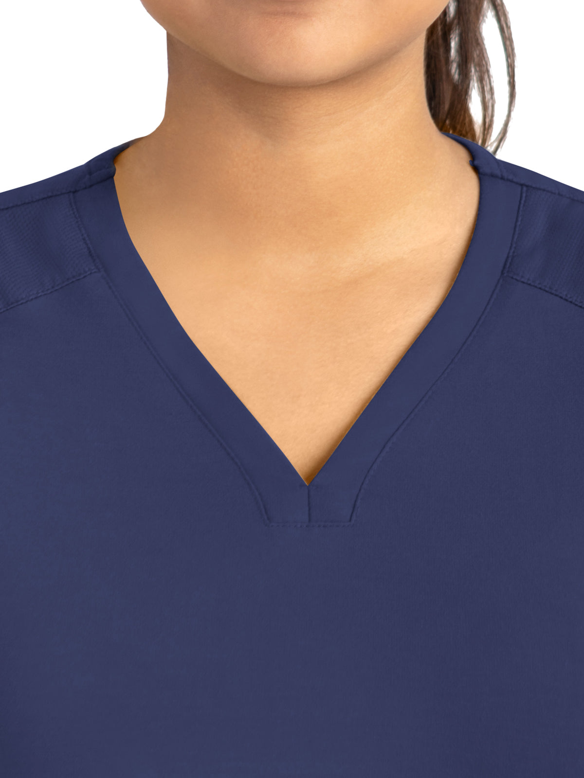 Women's Two-Pocket Tulip-Neck Top - 20302 - Navy