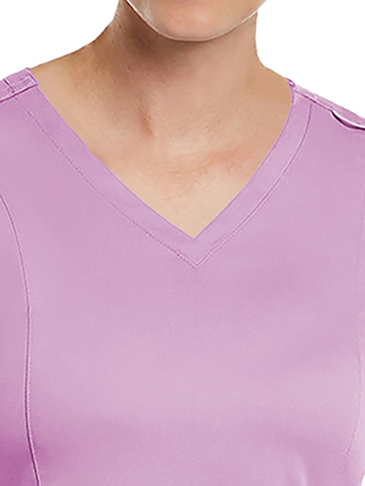 Women's Three-Pocket V-Neck Top - 3501 - Orchid Bouquet