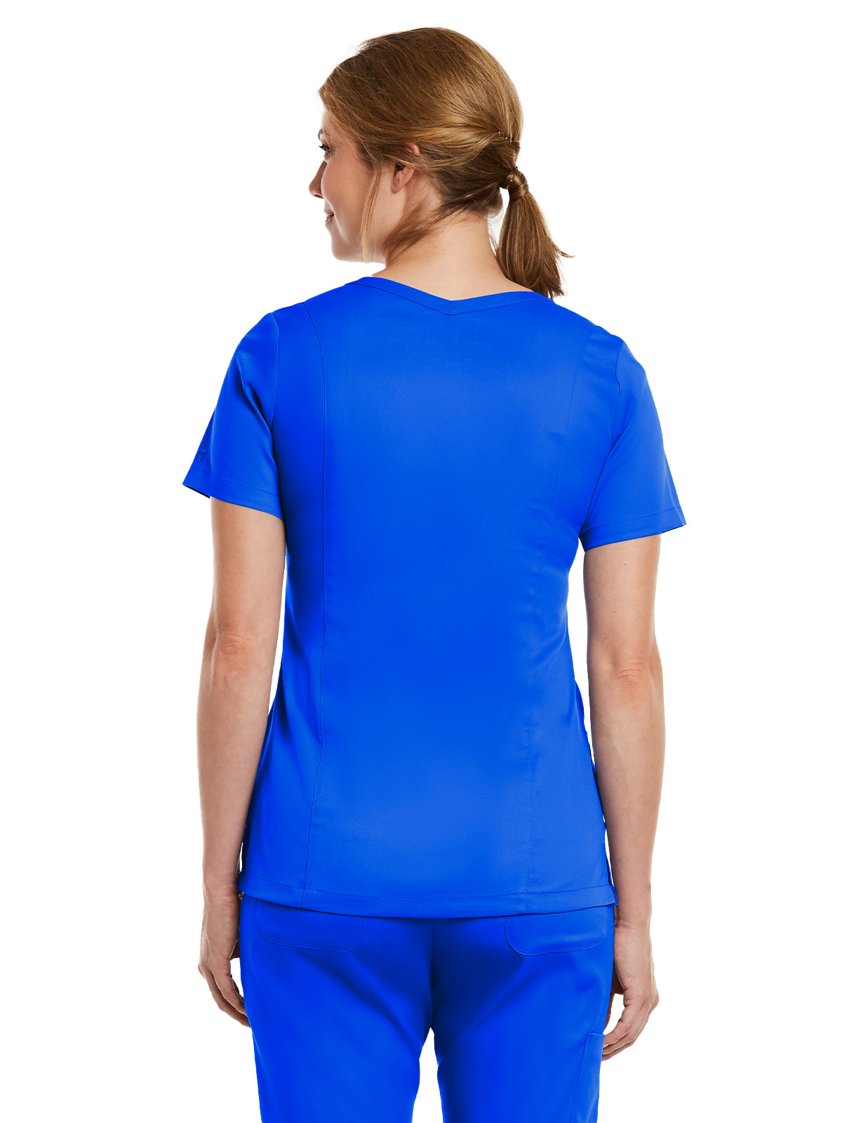 Women's Three-Pocket V-Neck Top - 3501 - Royal Blue