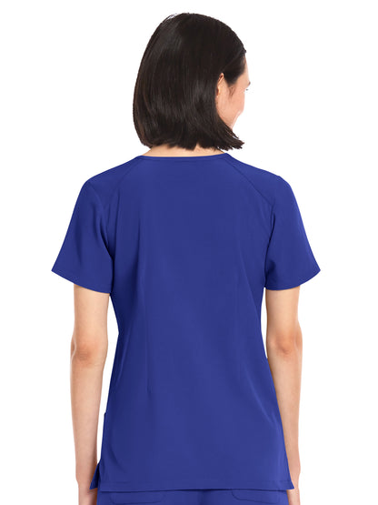 Women's Three-Pocket V-Neck Top - 4511 - Galaxy Blue