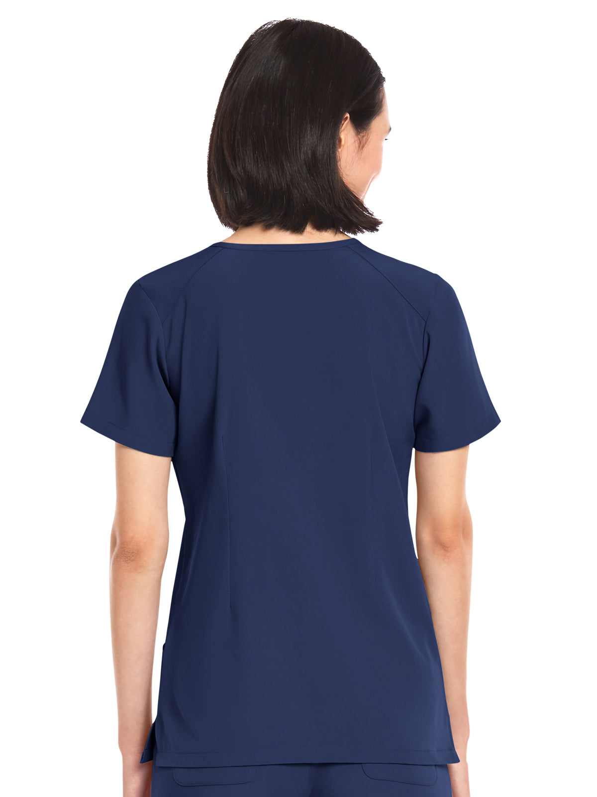 Women's Three-Pocket V-Neck Top - 4511 - Navy