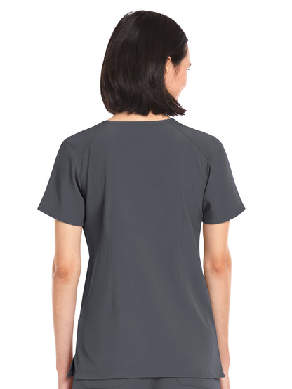 Women's Three-Pocket V-Neck Top - 4511 - Pewter