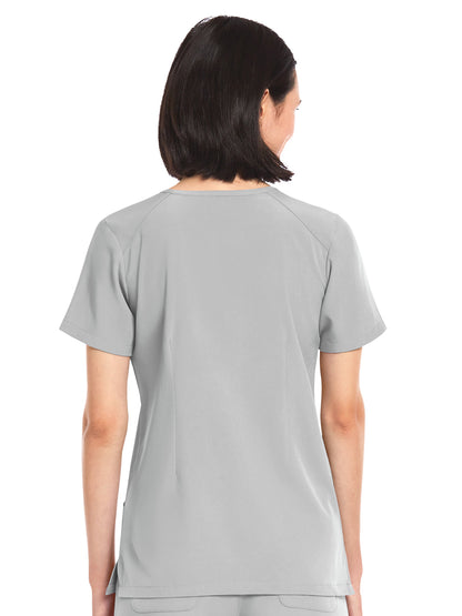 Women's Three-Pocket V-Neck Top - 4511 - Quiet Grey