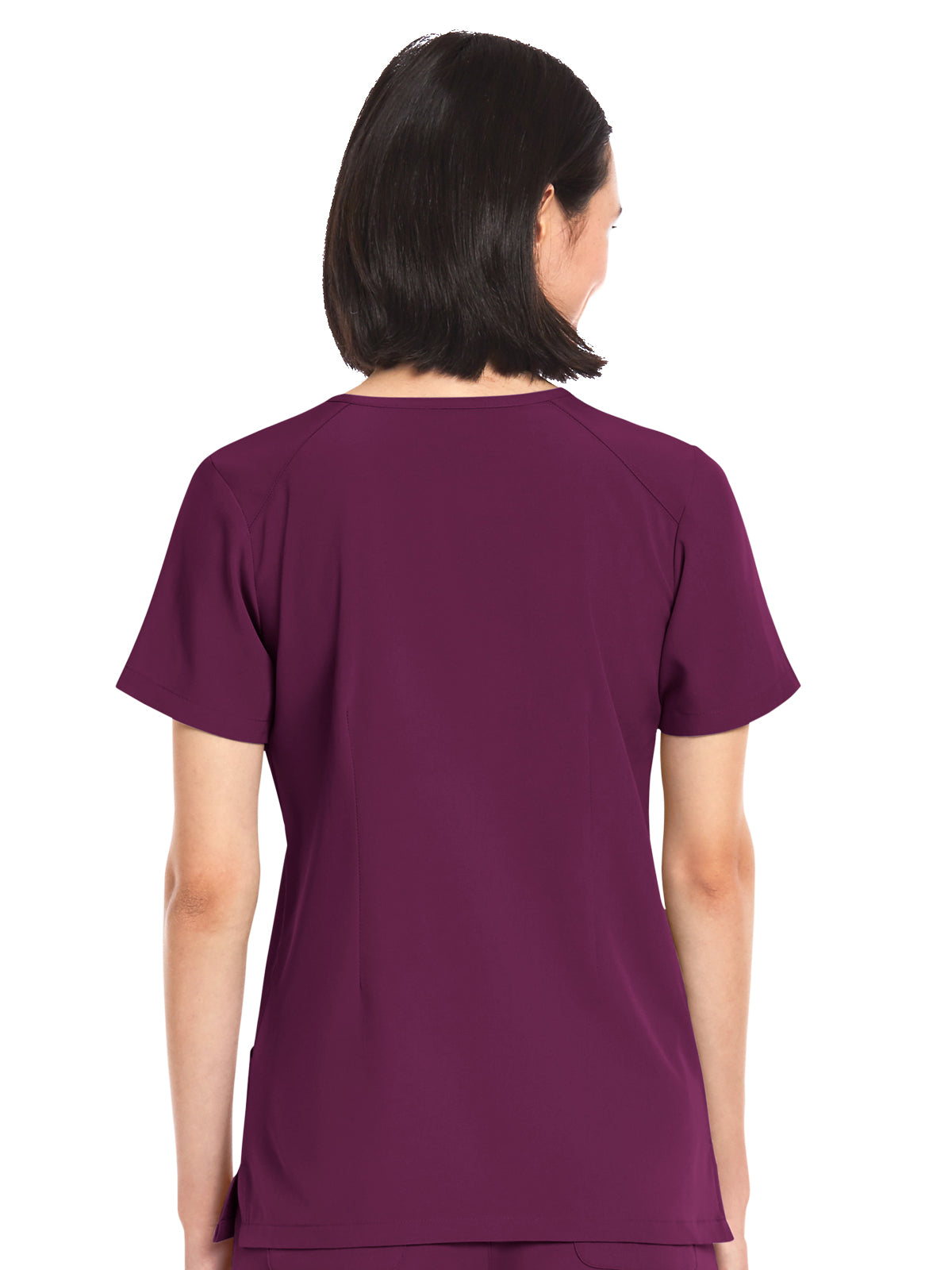 Women's Three-Pocket V-Neck Top - 4511 - Wine