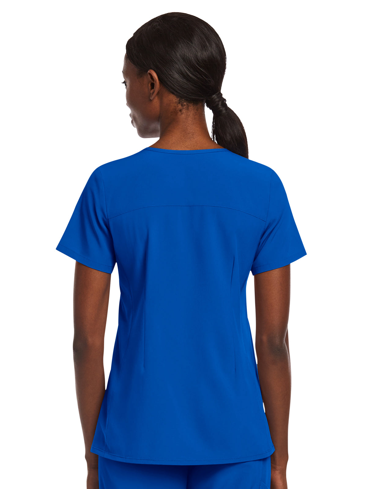 Women's Three-Pocket Mock Wrap Top - 4521 - Royal Blue