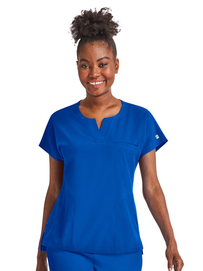 Women's Three-Pocket Notched Neck Dolman Top - 4540 - Royal Blue