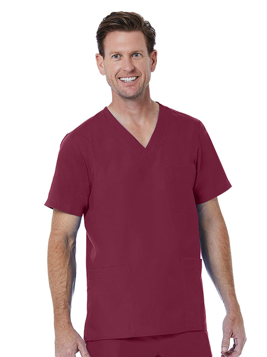 Men's 3-Pocket V-Neck Top - 5206 - Wine