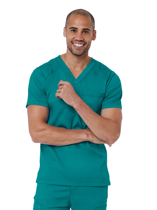 Men's One-Pocket V-Neck Top - 5501 - Teal