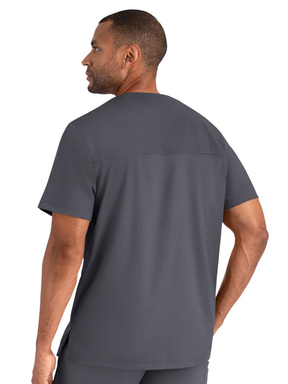 Men's Zero-Pocket Tuckable Polo - 5503 - Pewter