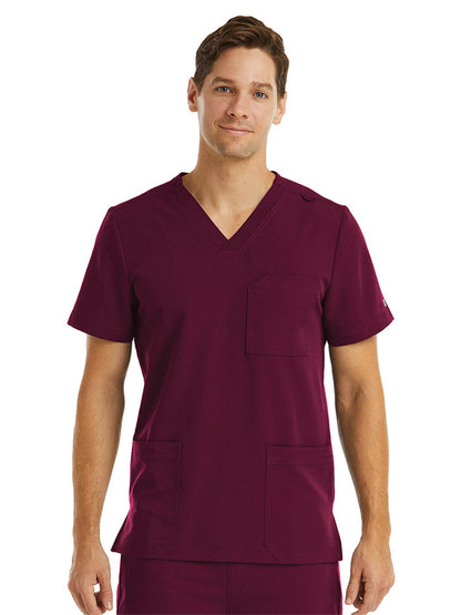 Men's V-Neck Top - 5902 - Wine