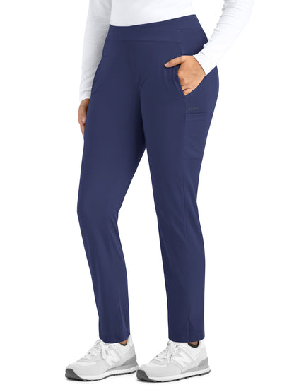 Women's Four-Pocket Wrapped Waist Tapered Pant - 60301 - Navy