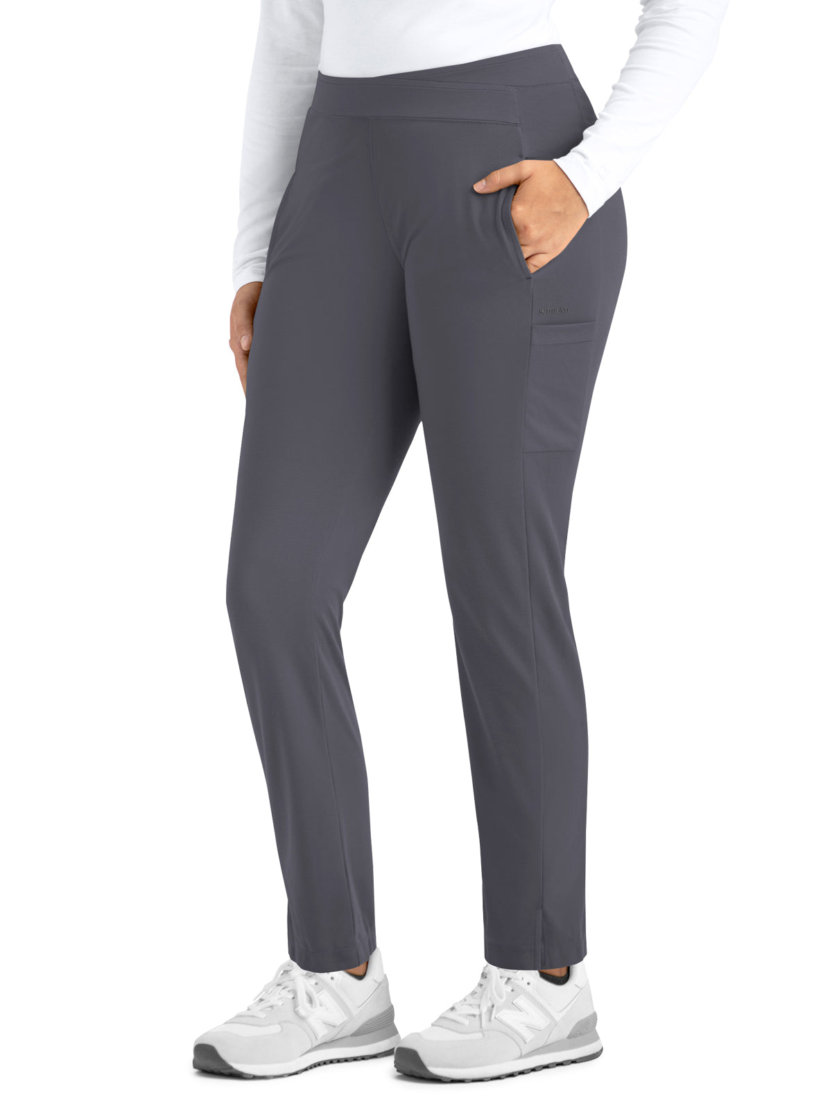 Women's Wrapped Waist Tapered Pant - 60301 - Pewter