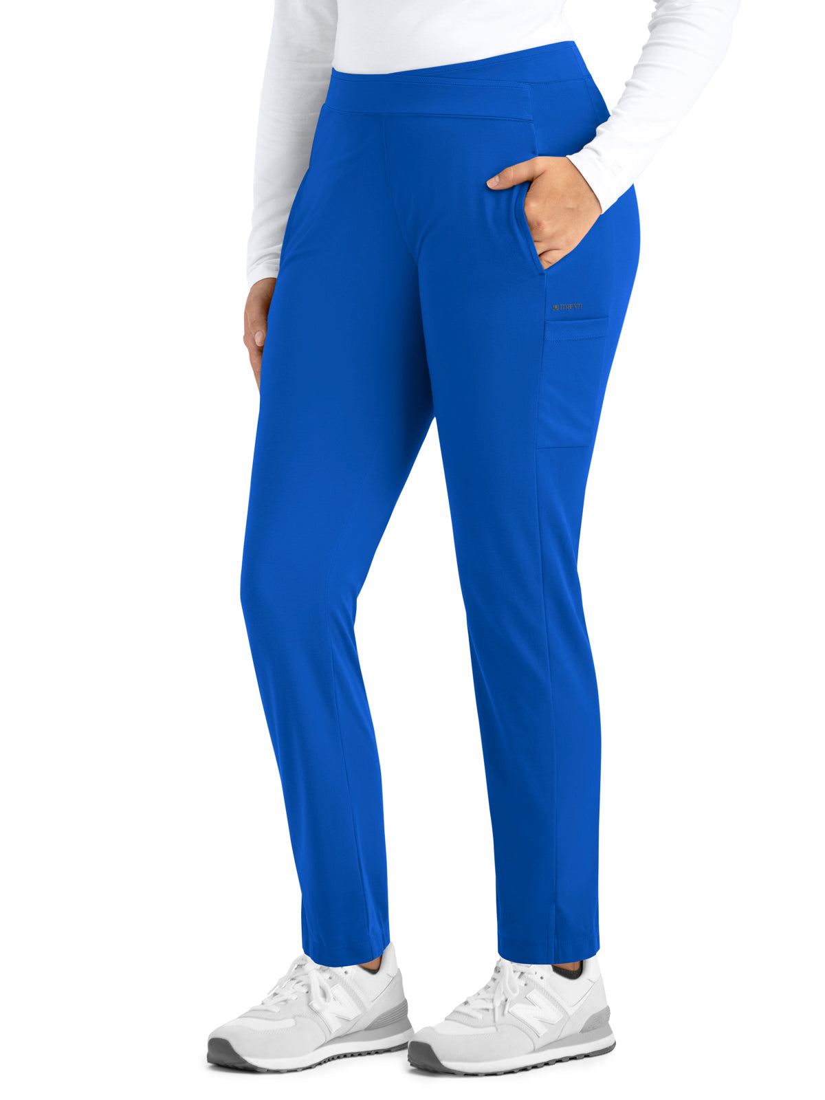 Women's Four-Pocket Wrapped Waist Tapered Pant - 60301 - Royal Blue