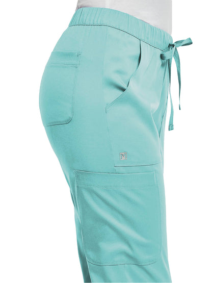 Women's Five-Pocket Full Elastic Pant - 6501 - Aruba Blue