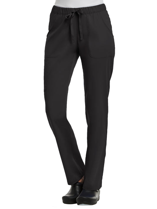 Women's Five-Pocket Full Elastic Pant - 6501 - Black