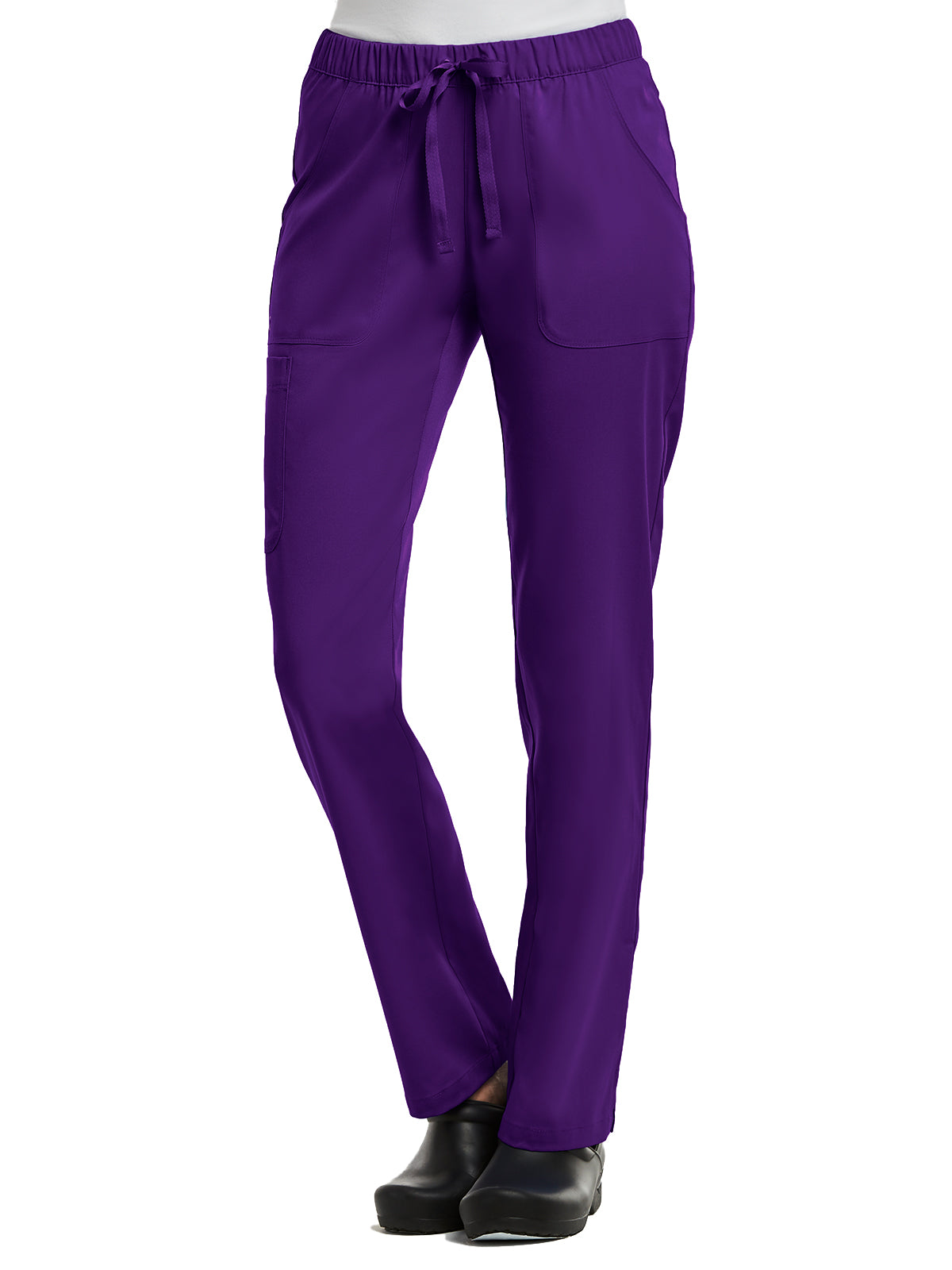 Women's Five-Pocket Full Elastic Pant - 6501 - Eggplant