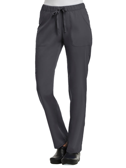 Women's Five-Pocket Full Elastic Pant - 6501 - Pewter