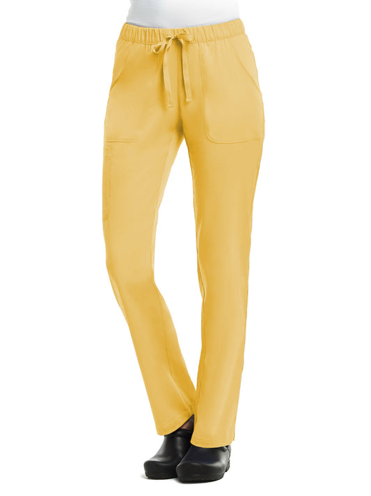 Women's Five-Pocket Full Elastic Pant - 6501 - Sunshine Yellow