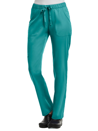 Women's Five-Pocket Full Elastic Pant - 6501 - Teal