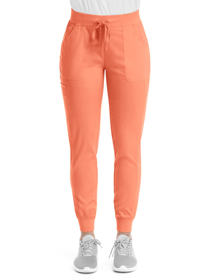 Women's Five-Pocket Yoga Waist Jogger Pant - 6502 - Fresh Salmon