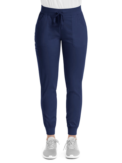 Women's Five-Pocket Yoga Waist Jogger Pant - 6502 - Navy