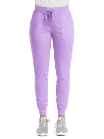 Women's Five-Pocket Yoga Waist Jogger Pant - 6502 - Orchid Bouquet