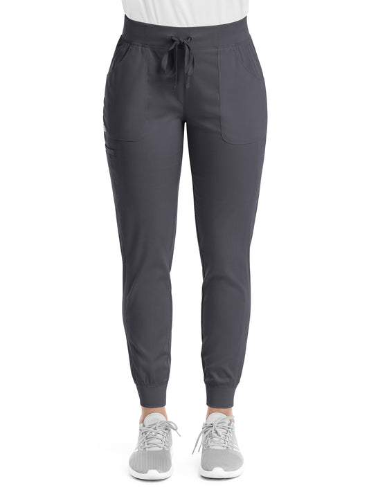 Women's Five-Pocket Yoga Waist Jogger Pant - 6502 - Pewter