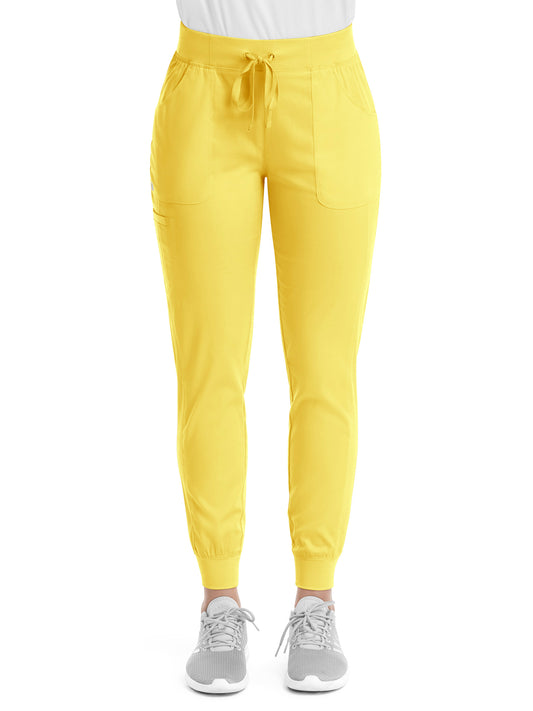 Women's Five-Pocket Yoga Waist Jogger Pant - 6502 - Sunshine Yellow