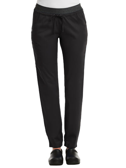 Women's Five-Pocket Contrast E-Band Pant - 6701 - Black