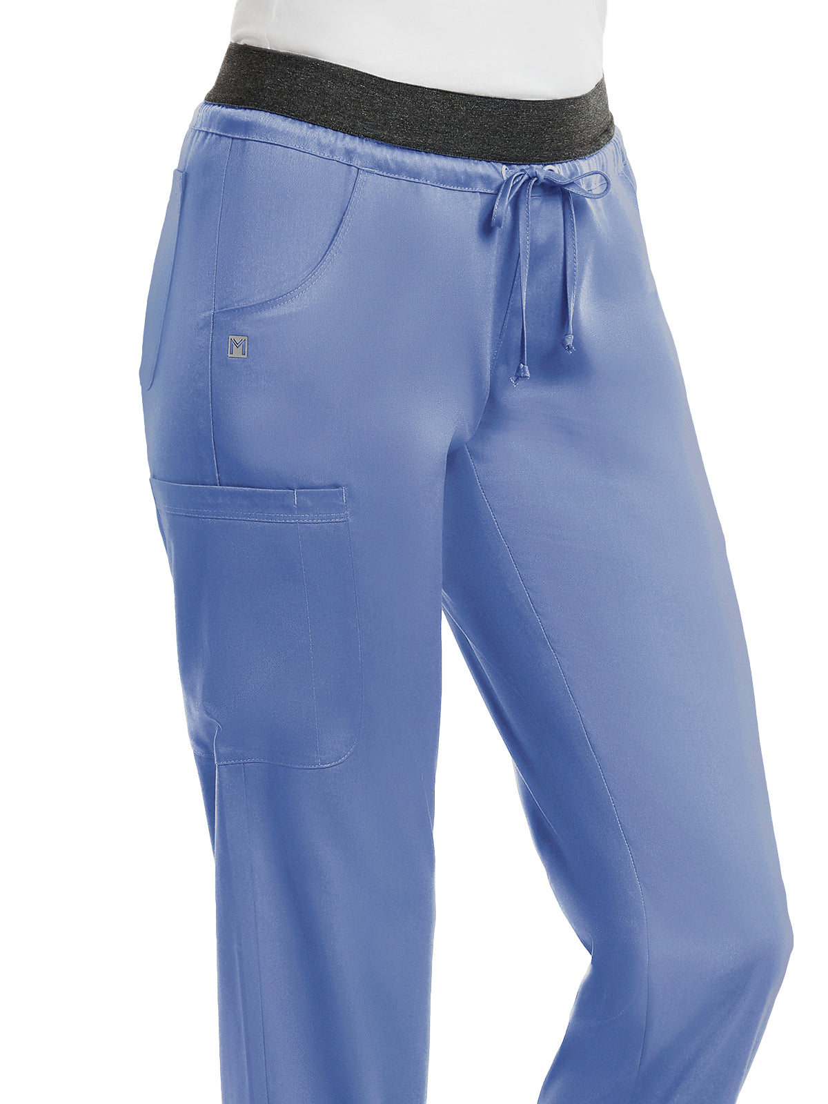 Women's Five-Pocket Contrast E-Band Pant - 6701 - Ceil Blue