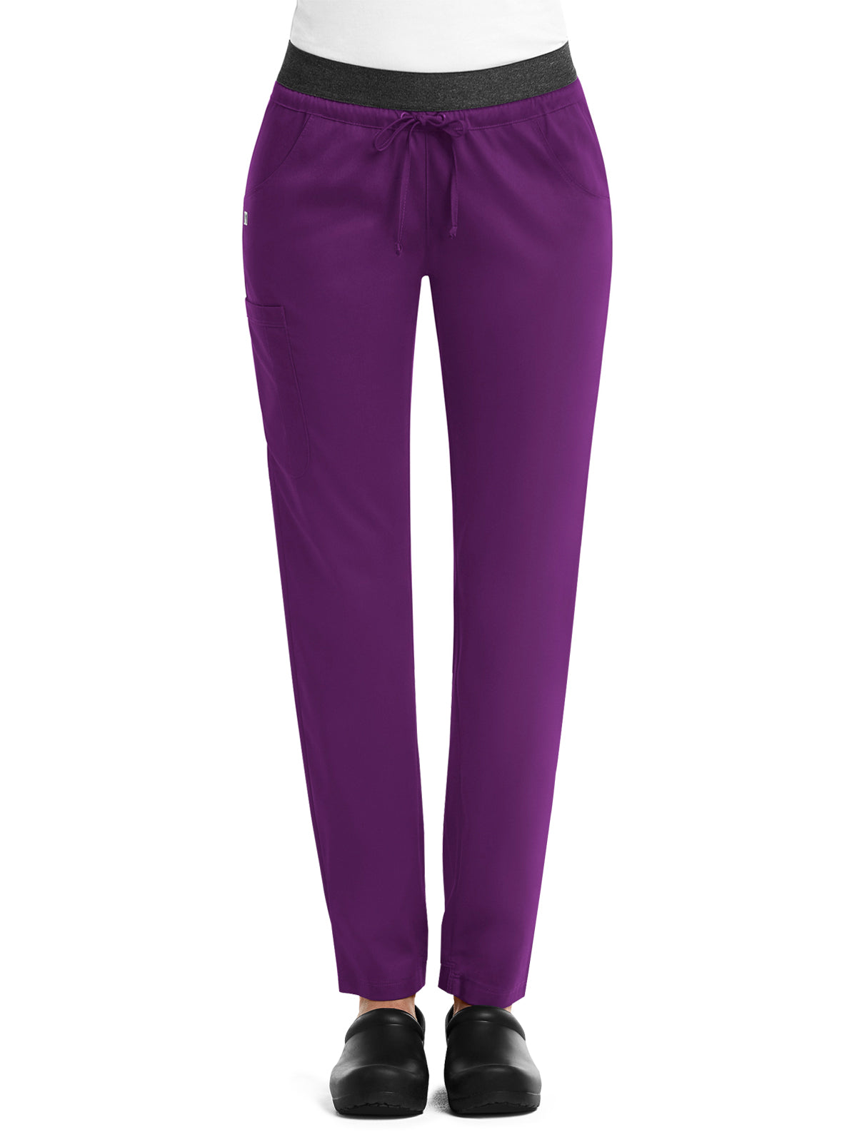 Women's Five-Pocket Contrast E-Band Pant - 6701 - Hollyhock