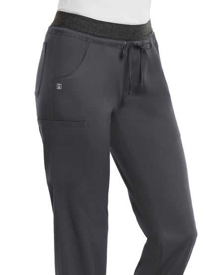 Women's Five-Pocket Contrast E-Band Pant - 6701 - Pewter