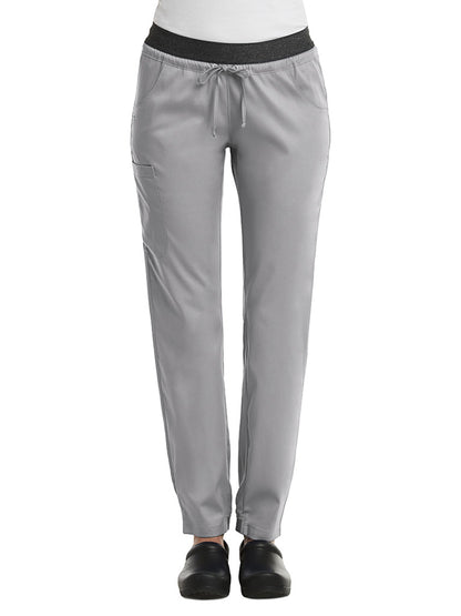 Women's Five-Pocket Contrast E-Band Pant - 6701 - Quiet Grey