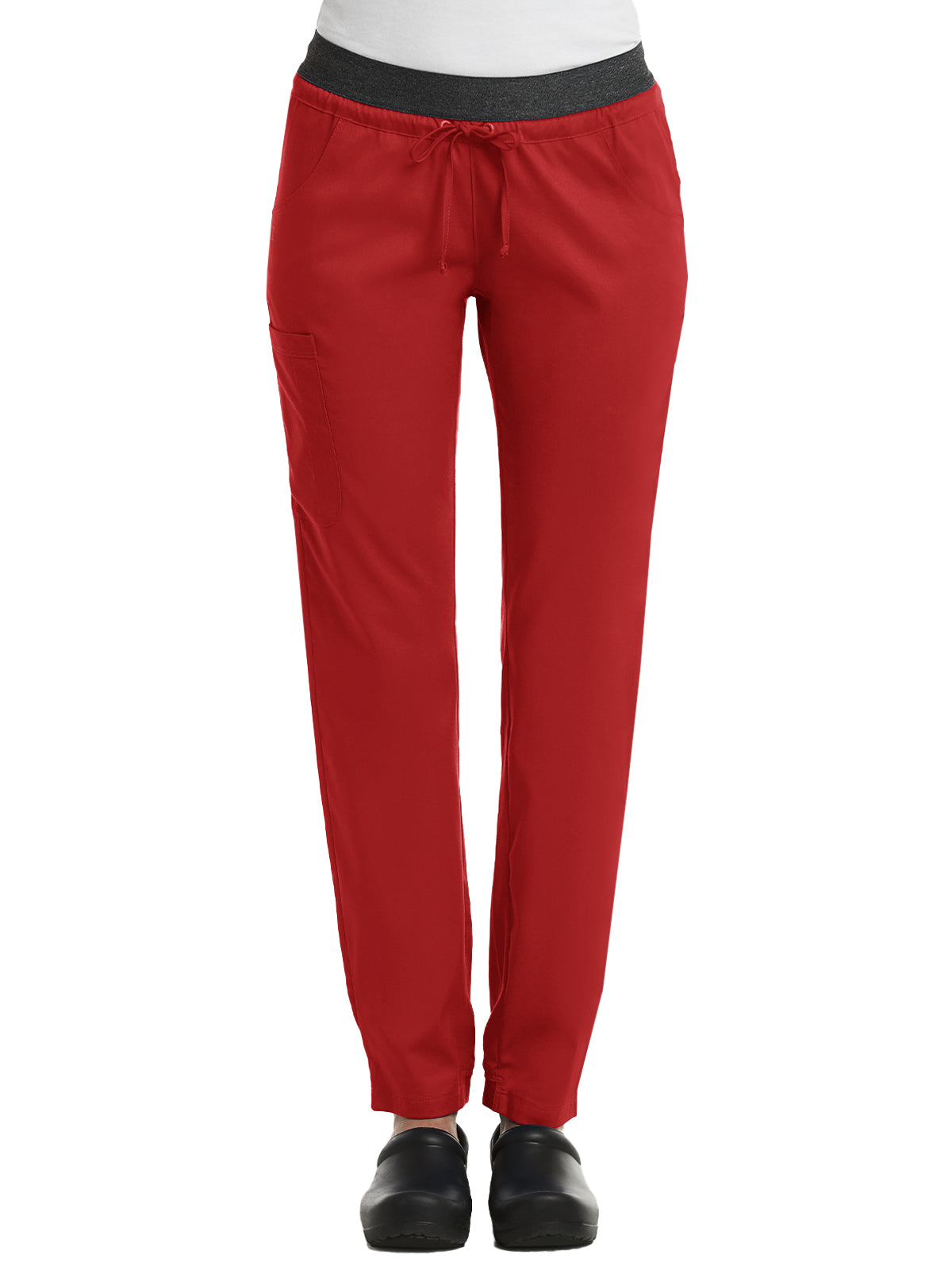 Women's Five-Pocket Contrast E-Band Pant - 6701 - Red