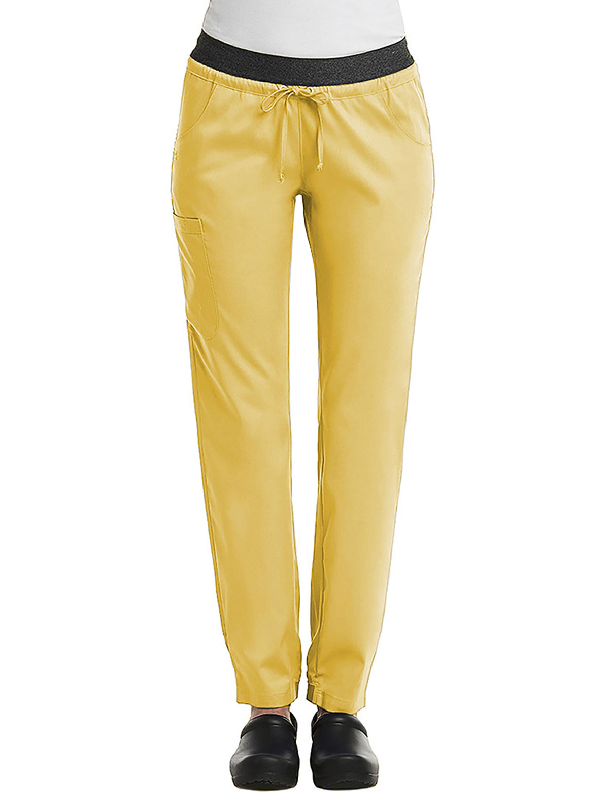 Women's Five-Pocket Contrast E-Band Pant - 6701 - Sunshine Yellow