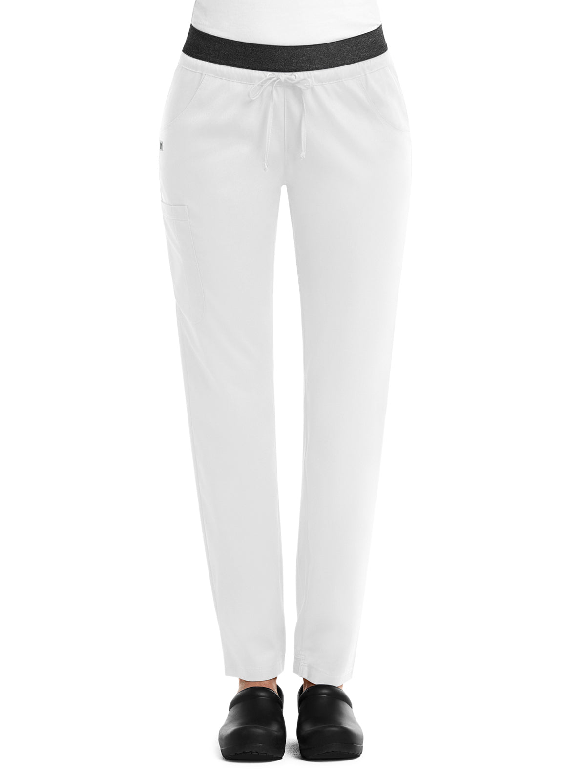 Women's Five-Pocket Contrast E-Band Pant - 6701 - White