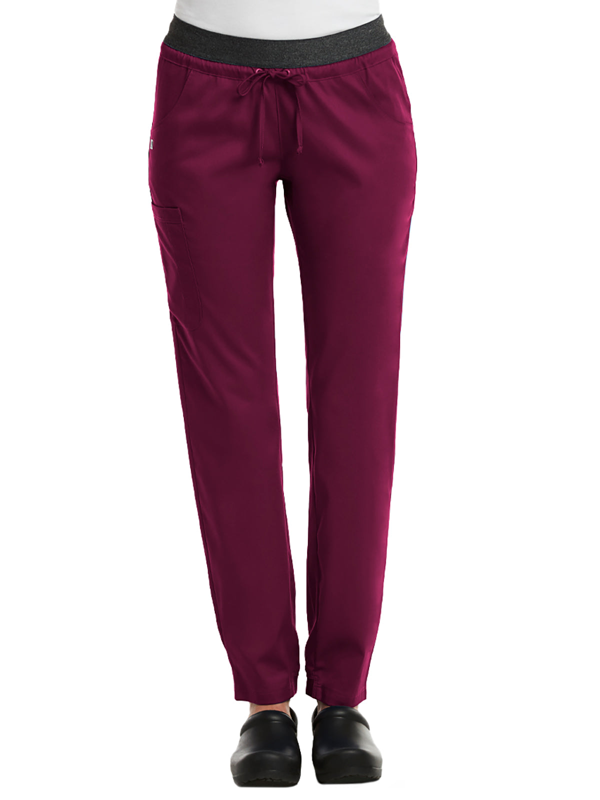 Women's Five-Pocket Contrast E-Band Pant - 6701 - Wine