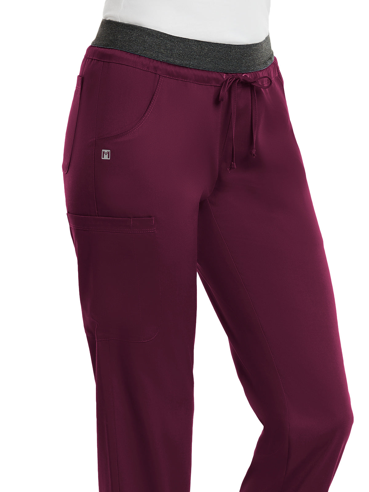 Women's Five-Pocket Contrast E-Band Pant - 6701 - Wine