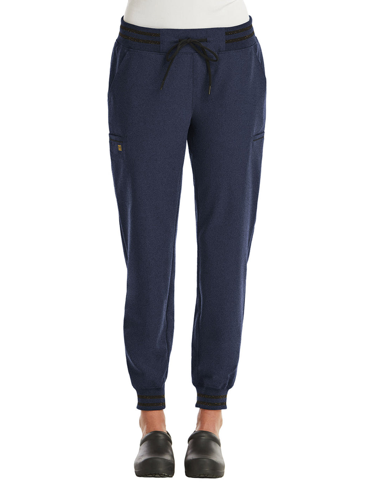 Women's Six-Pocket Full Waistband Jogger Pant - 6902 - Heather Navy