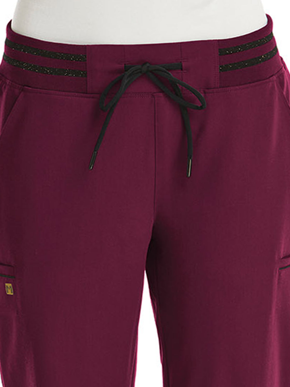 Women's Six-Pocket Full Waistband Jogger Pant - 6902 - Wine