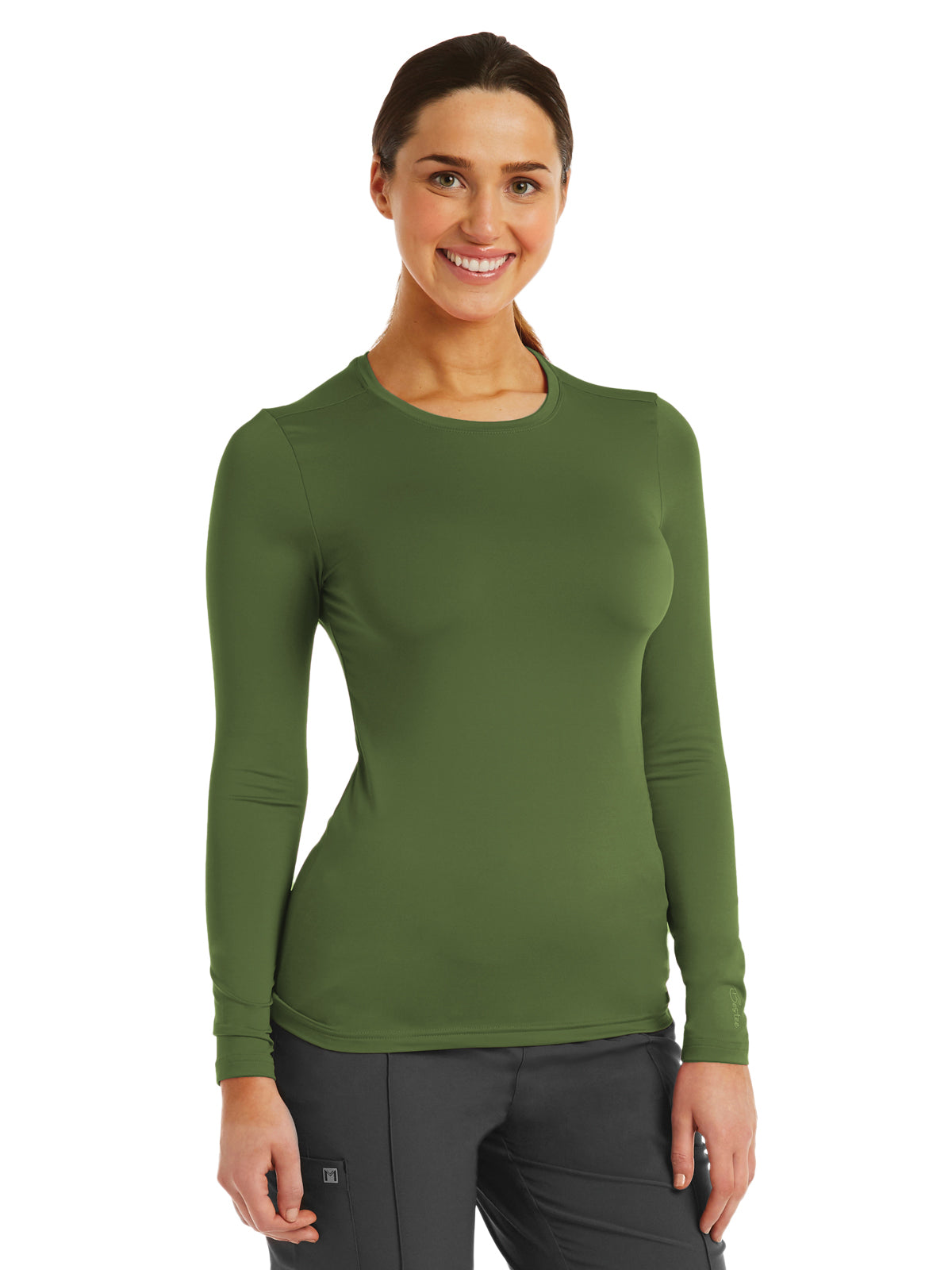 Women's Basic Long Sleeve Top - 6909 - Olive