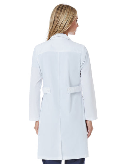 Women's Three-Pocket 37" Full-Length Lab Coat - 7156 - White