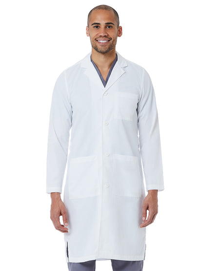 Men's Three-Pocket 42" Full-Length Lab Coat - 7256 - White